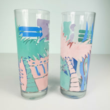 Load image into Gallery viewer, vintage home decor 80s drinking glasses