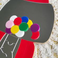 Load image into Gallery viewer, vintage home decor 80s mirrored bubblegum wall hanging