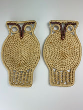 Load image into Gallery viewer, vintage home decor boho wall rattan owls trivets