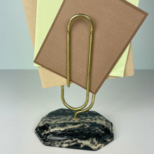 Load image into Gallery viewer, vintage home decor brass stone large paper holder
