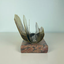 Load image into Gallery viewer, vintage home decor brass stone letter holder