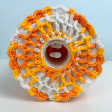 Load image into Gallery viewer, vintage home decor crocheted toilet paper holder doll