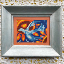Load image into Gallery viewer, vintage home decor cross stitch colorful framed birds