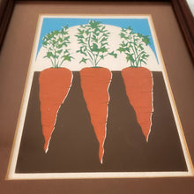 Load image into Gallery viewer, vintage home decor framed carrot kitchen print