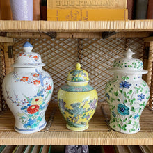 Load image into Gallery viewer, vintage home decor green and blue ginger jar