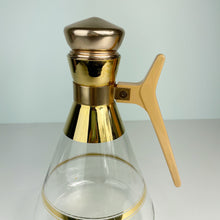 Load image into Gallery viewer, vintage home decor gold embellished mcm decanter