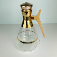 Load image into Gallery viewer, vintage home decor gold embellished mcm decanter