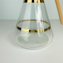 Load image into Gallery viewer, vintage home decor gold embellished mcm decanter