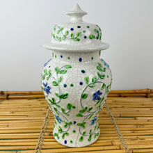 Load image into Gallery viewer, vintage home decor green and blue ginger jar
