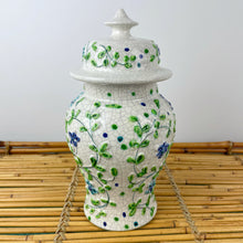 Load image into Gallery viewer, vintage home decor green and blue ginger jar