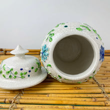 Load image into Gallery viewer, vintage home decor green and blue ginger jar