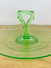 Load image into Gallery viewer, vintage home decor green depression glass cookie plate