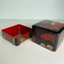 Load image into Gallery viewer, vintage home decor lacquered three tiered box