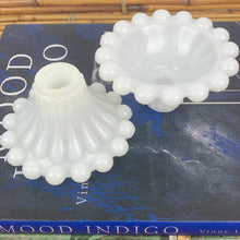 Load image into Gallery viewer, vintage home decor milk glass candlesticks