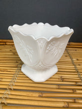 Load image into Gallery viewer, vintage home decor milk glass square footed planter