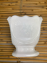 Load image into Gallery viewer, vintage home decor milk glass square footed planter