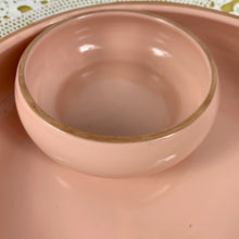 Load image into Gallery viewer, vintage home decor pink ceramic chip and dip platter