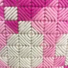 Load image into Gallery viewer, vintage home decor pink crocheted tissue box