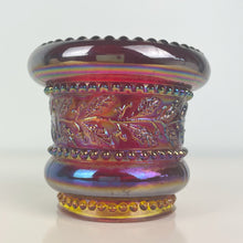 Load image into Gallery viewer, vintage home decor red carnival glass match holder