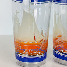 Load image into Gallery viewer, vintage home decor sail boat glassware