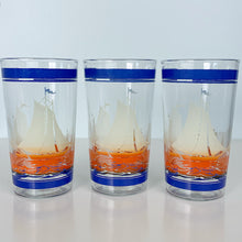 Load image into Gallery viewer, vintage home decor sail boat glassware