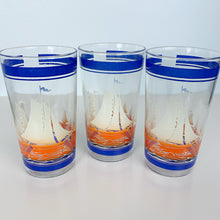 Load image into Gallery viewer, vintage home decor sail boat glassware