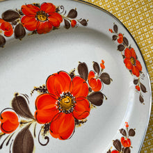Load image into Gallery viewer, vintage home decor showpans floral platter