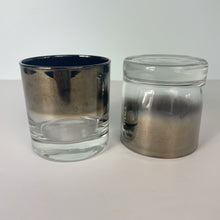 Load image into Gallery viewer, vintage home decor silver dipped rocks glasses