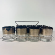 Load image into Gallery viewer, vintage home decor silver dipped rocks glasses
