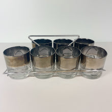 Load image into Gallery viewer, vintage home decor silver dipped rocks glasses