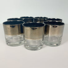 Load image into Gallery viewer, vintage home decor silver dipped rocks glasses
