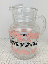 Load image into Gallery viewer, vintage home decor vintage kitchen pyrex pink floral pitcher