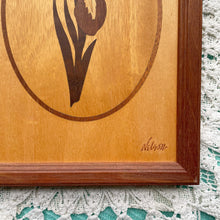 Load image into Gallery viewer, vintage home decor wooden iris