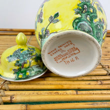 Load image into Gallery viewer, vintage home decor yellow floral ginger jar