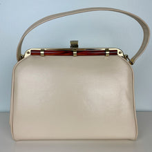 Load image into Gallery viewer, vintage home decor bone colored vintage handbag
