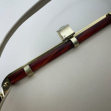 Load image into Gallery viewer, vintage home decor bone colored vintage handbag
