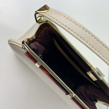 Load image into Gallery viewer, vintage home decor bone colored vintage handbag
