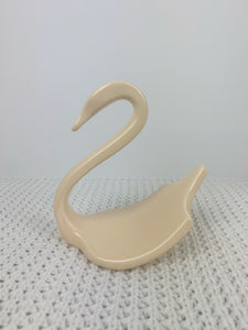 vintage home decor ceramic swan curiosity