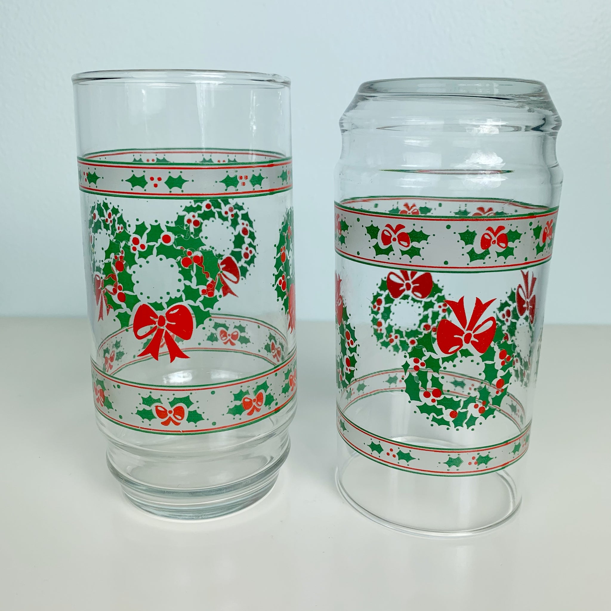 Unique Vintage Holiday Drinking Glasses