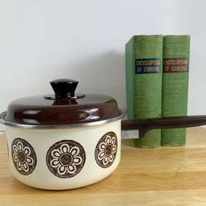 vintage home decor enamel ware pot