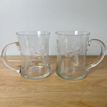 Load image into Gallery viewer, vintage home decor etched glass mug set
