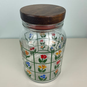 vintage home decor floral jar