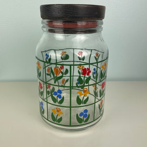 vintage home decor floral jar