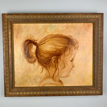 Load image into Gallery viewer, vintage home decor framed painting head study
