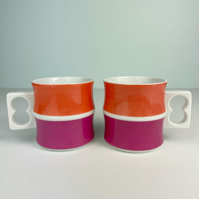 vintage home decor germany block ceramics mugs