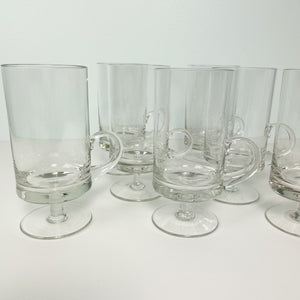 modern glass pedestal mugs