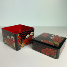 Load image into Gallery viewer, vintage home decor lacquered three tiered box
