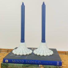 Load image into Gallery viewer, vintage home decor milk glass candlesticks
