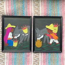 Load image into Gallery viewer, vintage home decor neon painted villagers
