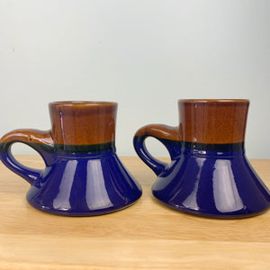pair of vintage no spill mugs – old soul goods